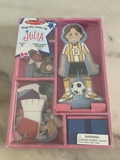 Melissa and Doug - Julia Wooden Magnetic Dress Up SCHOOL SPORTS NEW