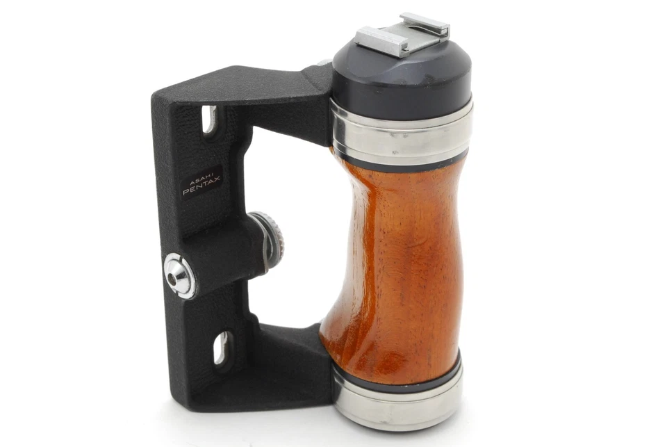 【N COMO NUEVO+++】 ASAHI Pentax 6x7 67 Zapato Caliente Empuñadura de Madera Foto 3 de 4