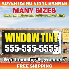 WINDOW TINT Advertising Banner Vinyl Mesh Sign AUTOMOTIVE CAR AUTO HOME VEHICLES
