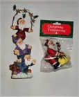 2 vintage Santa Claus Decoration & Ornament, New/Old Stock, Storage Unit Find! — photo 2