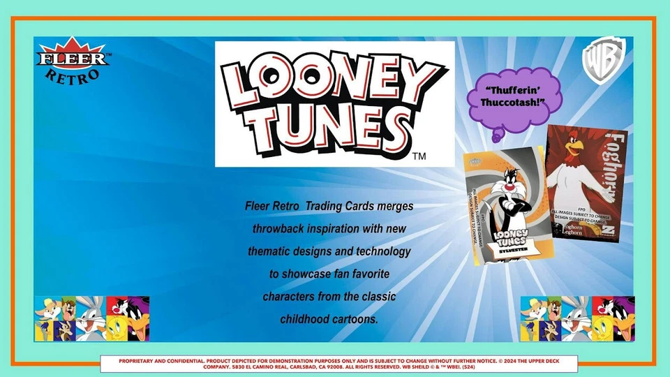 Upper Deck Fleer Retro Looney Tunes Année 2024 Blaster Box boite de 30 cartes - Photo 3/4