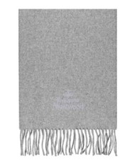 VIVIENNE WESTWOOD 30x180 embroidered logo scarf Grey