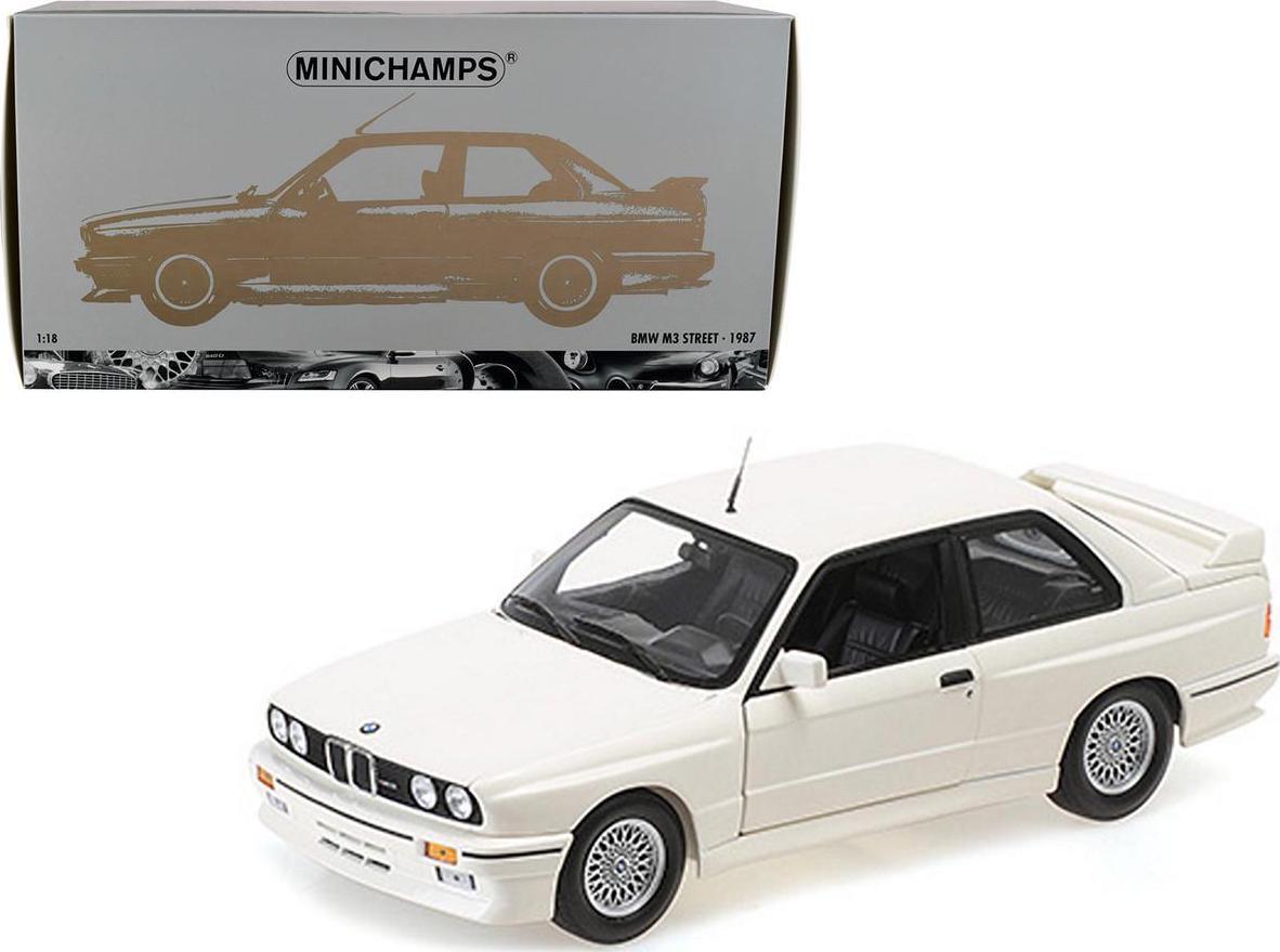 1987 BMW M3 Street White 1/18 Diecast Model Car by