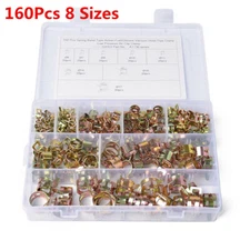 6-17mm 8 Sizes Spring Clip Fuel Line Hose Water Pipe Fastener Kits Fit For Car