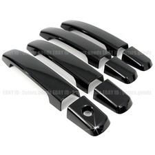 Glossy Piano Black Side Door Handle Covers Trims For 2004-2008 Nissan Maxima