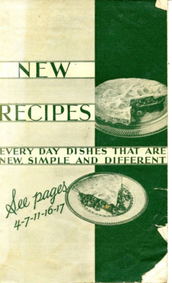New Recipes 1930 Procter & Gamble