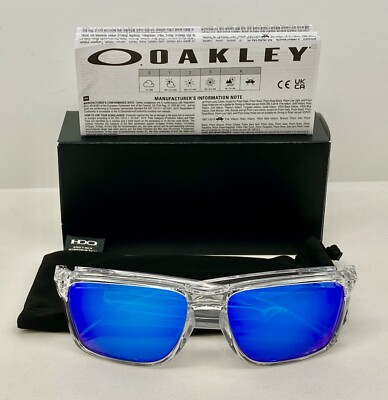 OAKLEY SYLAS 9448-0460 Prizm Sapphire Lenses, Polished Clear Frame