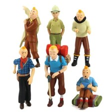 Tim und Struppi Figuren Sammlung Tintin  6 Stk. Comic Serie Thompson Doll Figure