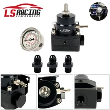 Adjustable AN6 EFI Fuel Pressure Regulator Kit w/ Oil Gauge 0-160 PSI Universal