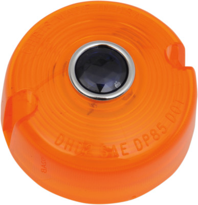 Chris Products - DHD2AB - Turn Signal Lens - '86-'99 FX/XL - Amber with Blue Dot