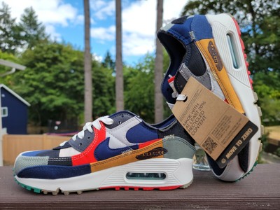 Sz 5 W - Nike Women's Air Max 90 QS Shoes Legacy Navy Multi  Color(DJ4878-400) | eBay