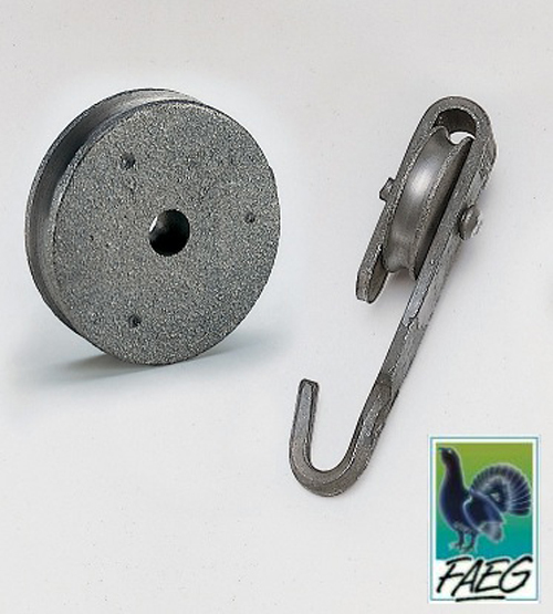 Carrucola In Ghisa Da 100 Mm Con Gancio In Acciaio - Per Pozzi E Sollevamento Carichi - Foto 7