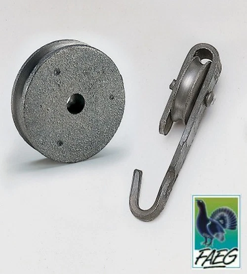 Carrucola in ghisa per teleferica in acciaio forgiato zincato FAEG