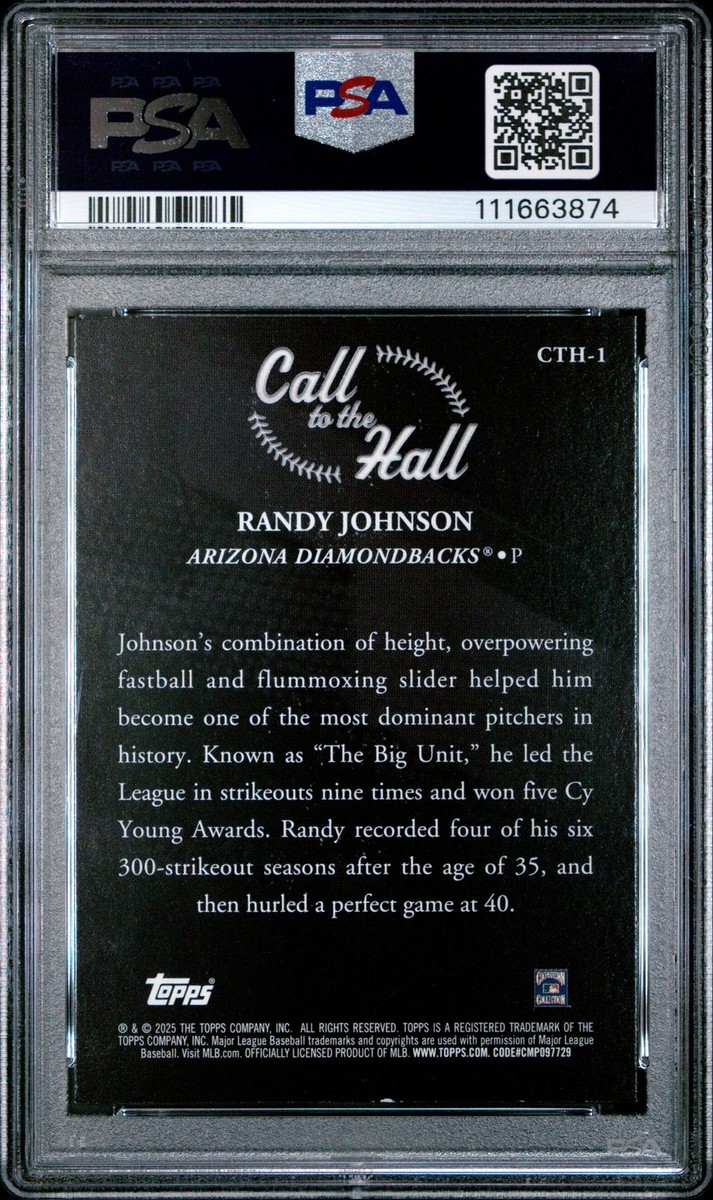2025 Topps Series 1 - Call to the Hall Randy Johnson #CTH-1 for