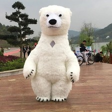10ft Inflatable Polar Bear Costume Adult Suit Animal Inflated Garment for Party