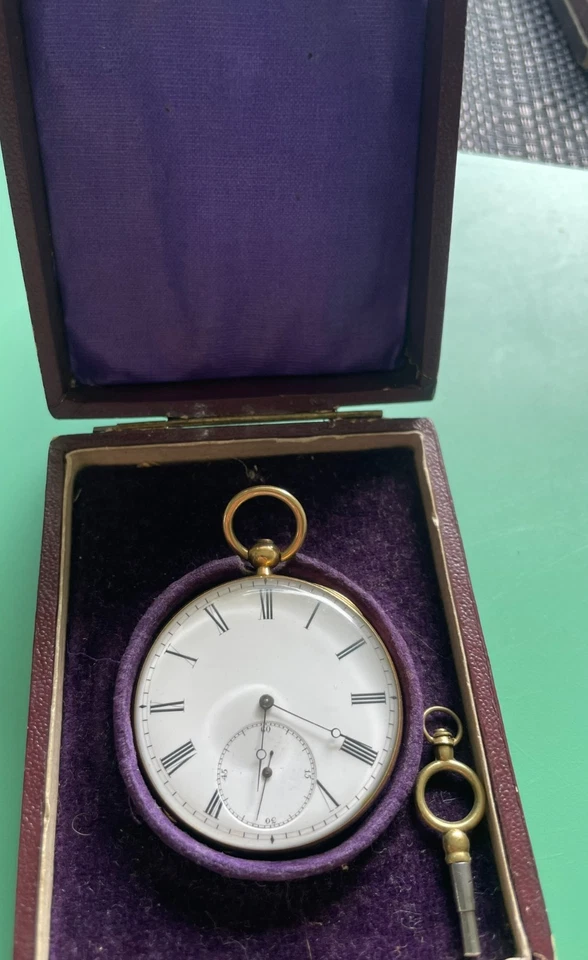 Schlüsseltaschenuhr 18 Kt GOLD, 51,9 Gramm mit Box TOP - Bild 2 von 4