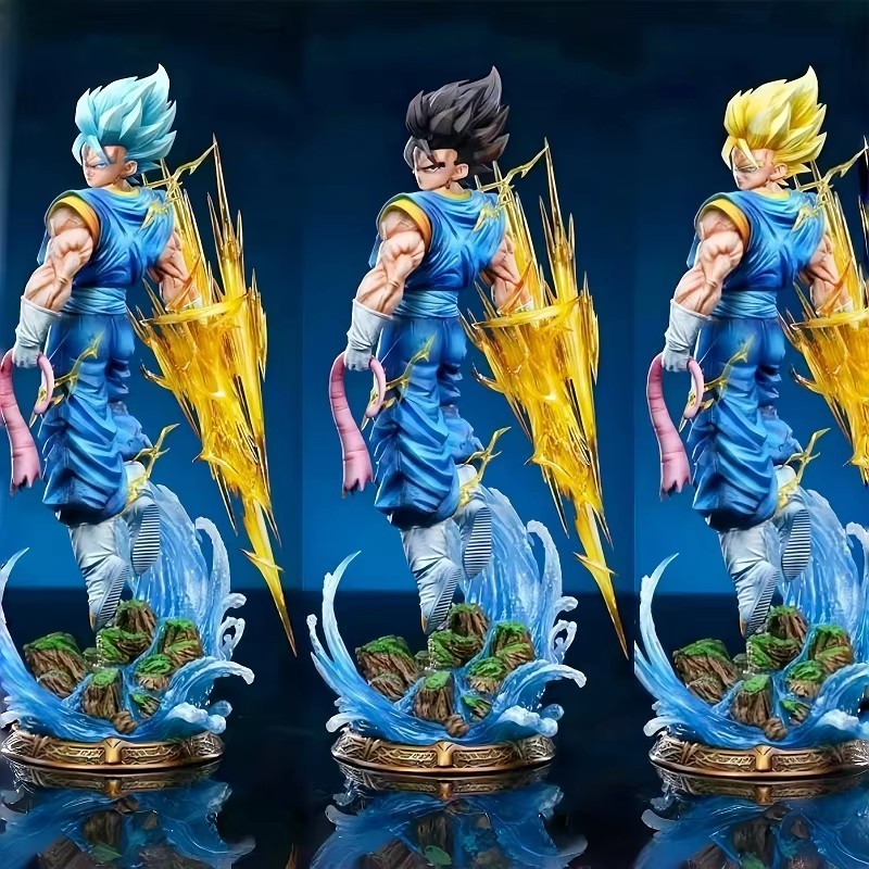 Statue Vegetto SSJ Blue DBZ lumineuse 42cm en résine de haute finition