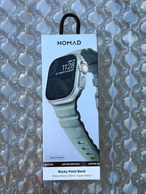 Nomad Rocky Point FKM Strap Sierra Stone 42/44/45/49mm for Apple Watch Ultra.