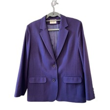Pendleton Purple Pure Virgin Wool Blazer Jacket Women's Size 8