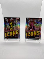 Topps Deadpool Icons Chrome Marvel Rogue & Gambit Non-Sport Trading Cards Lot