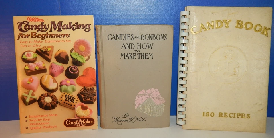 4 Antique & Vintage How to Candy Making Cookbooks Recipe Bonbons Fondant Neil - Imagem 3 de 4