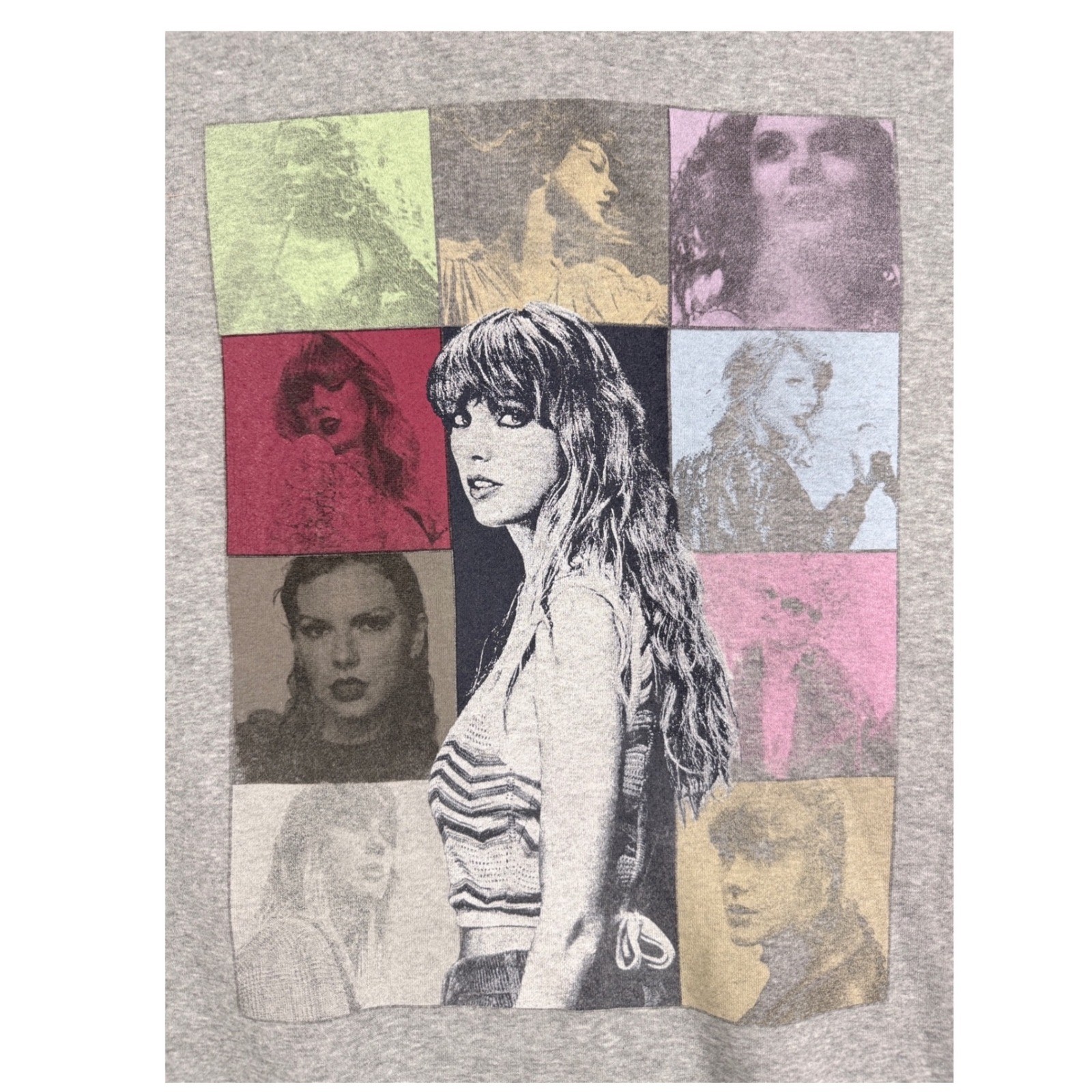Taylor Swift The Eras Tour Quarter Zip Gray Pullover Sweatshirt 2XL Graphic Back image 4