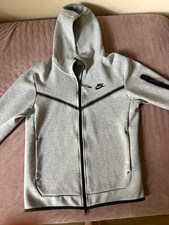 Nike Tech Fleece Mens Gray Full-Zip Hooded Fl...