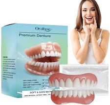 DIY Resin Dentures Veneers Set For Men And Women Upper And Lower False Teeth