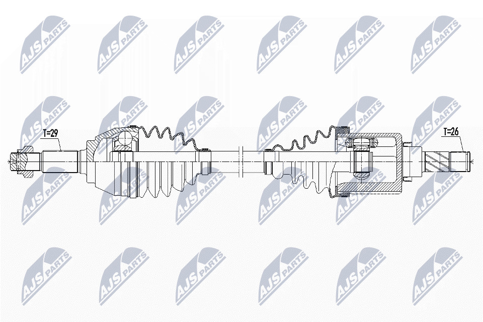 N.T.Y. NPW-NS-090.NTY Drive Shaft for NISSAN