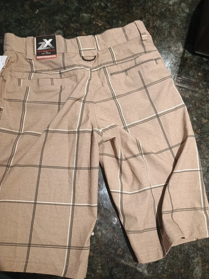 Zero Xposur Boys Shorts Performance Plaid Kids Size 12 NEW With Tags M58907 - Image 4 of 4