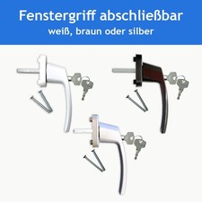 ABVERKAUF: Fenstergriff - abschließbar, NEU, weiß, braun, silber