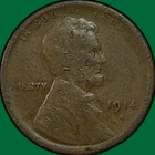 1914-S Lincoln Wheat Cent Very Good VG Coin, Details #40287