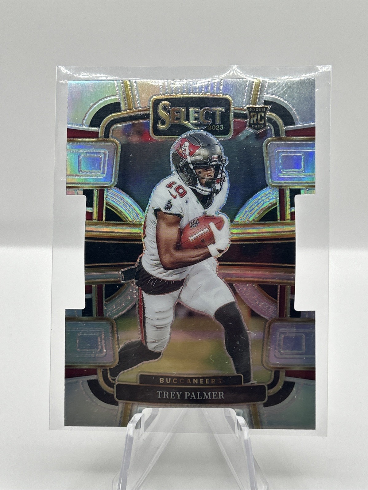 Trey Palmer Red Black Prizm Die Cut Rookie RC 2023 Select Card #94 Buccaneers