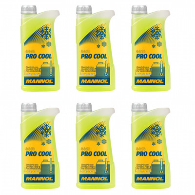 6x Mannol Pro Cool Antifreeze Coolant Coolant Motorcycles 1L