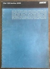 FIAT 130 Berlina 3200cc Car Sales Brochure c1972 #3333 Spanish Text