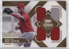 2016 Panini Elite Extra Edition Quad Materials Holo Gold /75 Rafael Devers o7m