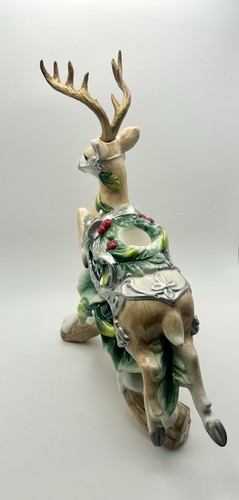 Fitz and Floyd Bristol Leaping Deer Candleholder Upward Leap 2017 W/Box XMAS - Picture 7 of 18