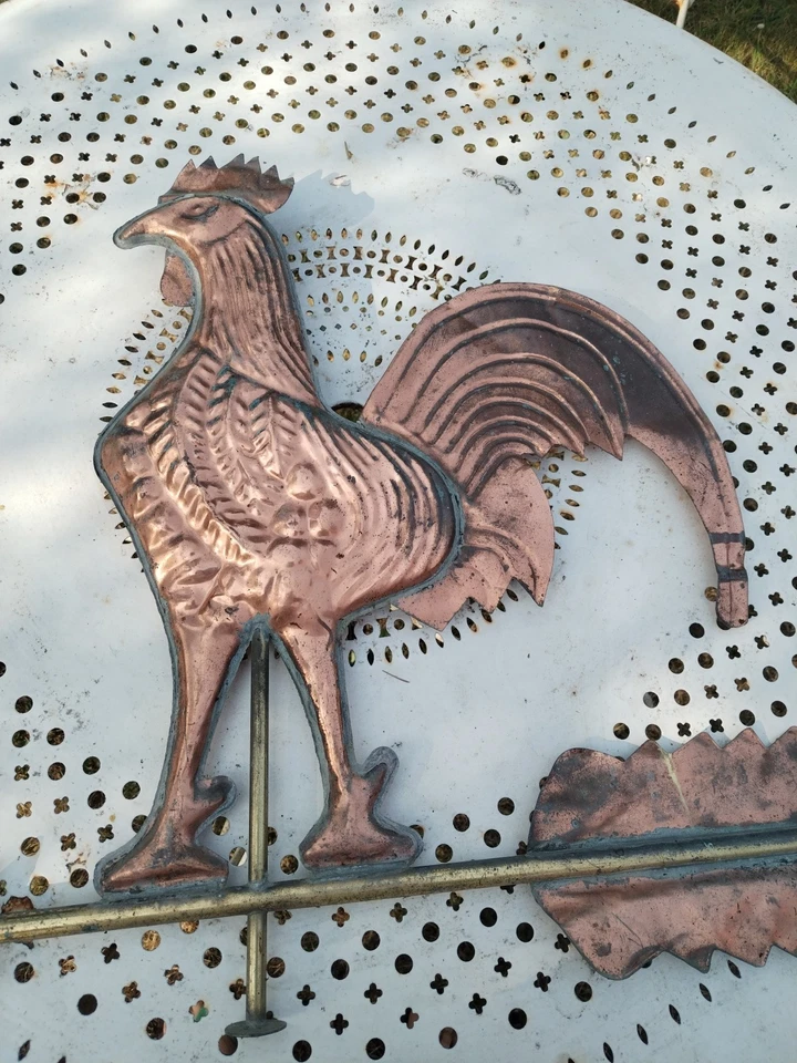 Coq Girouette Cuivre Et Laiton - Photo 3/4