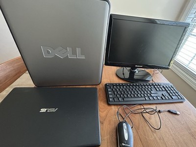  Early 2000s Dell Computer Setup + ASUS Laptop Tech Bundle