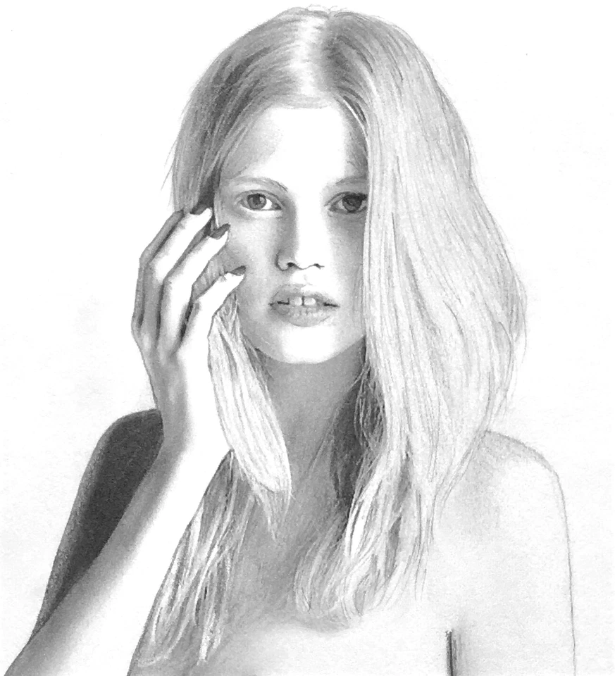 Retratos personalizados dibujados a mano de fotos - lápiz de grafito y carbón sobre papel Foto 3 de 4