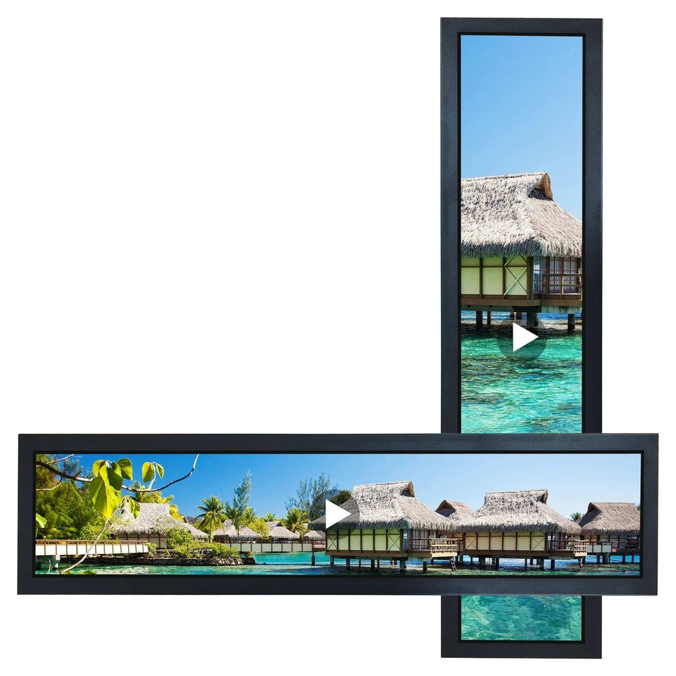 28inch 1920x360 IPS LCD Monitor Auto Play Copy Video Partition Playback USB Port - Image 2 of 4