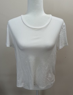 The Row White 100% Cotton Short Sleeve Wesler T Shirt Top Sz. M