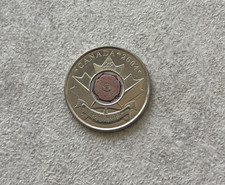 2004 Canada 25 Cents - Colorized Rememberance Day L2