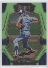 2023 Panini Select Premier Level Neon Green Prizm 54/75 Phil Niekro #112 HOF w1s