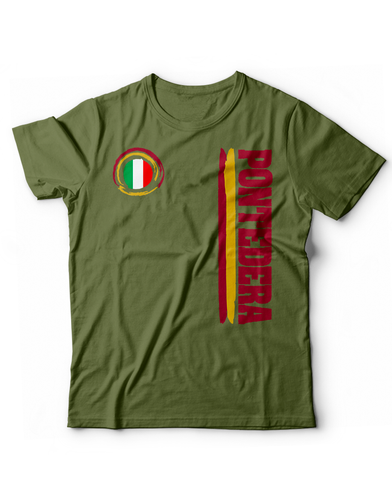 T-Shirt Pontedera Città Toscana Maglietta per tifosi Granata Calcio Ultras - Foto 9 di 9