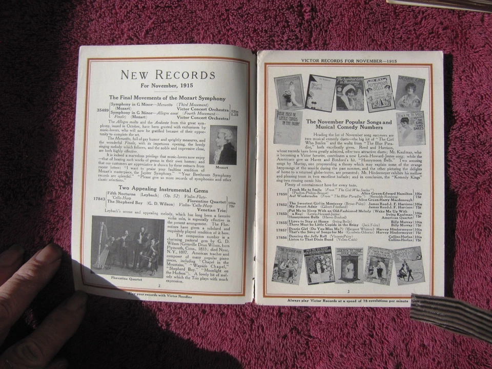 New VICTOR RECORDS Nov 1915 Emmy Destinn Russian Pique Dame Victrola CATALOG - Image 3 of 4