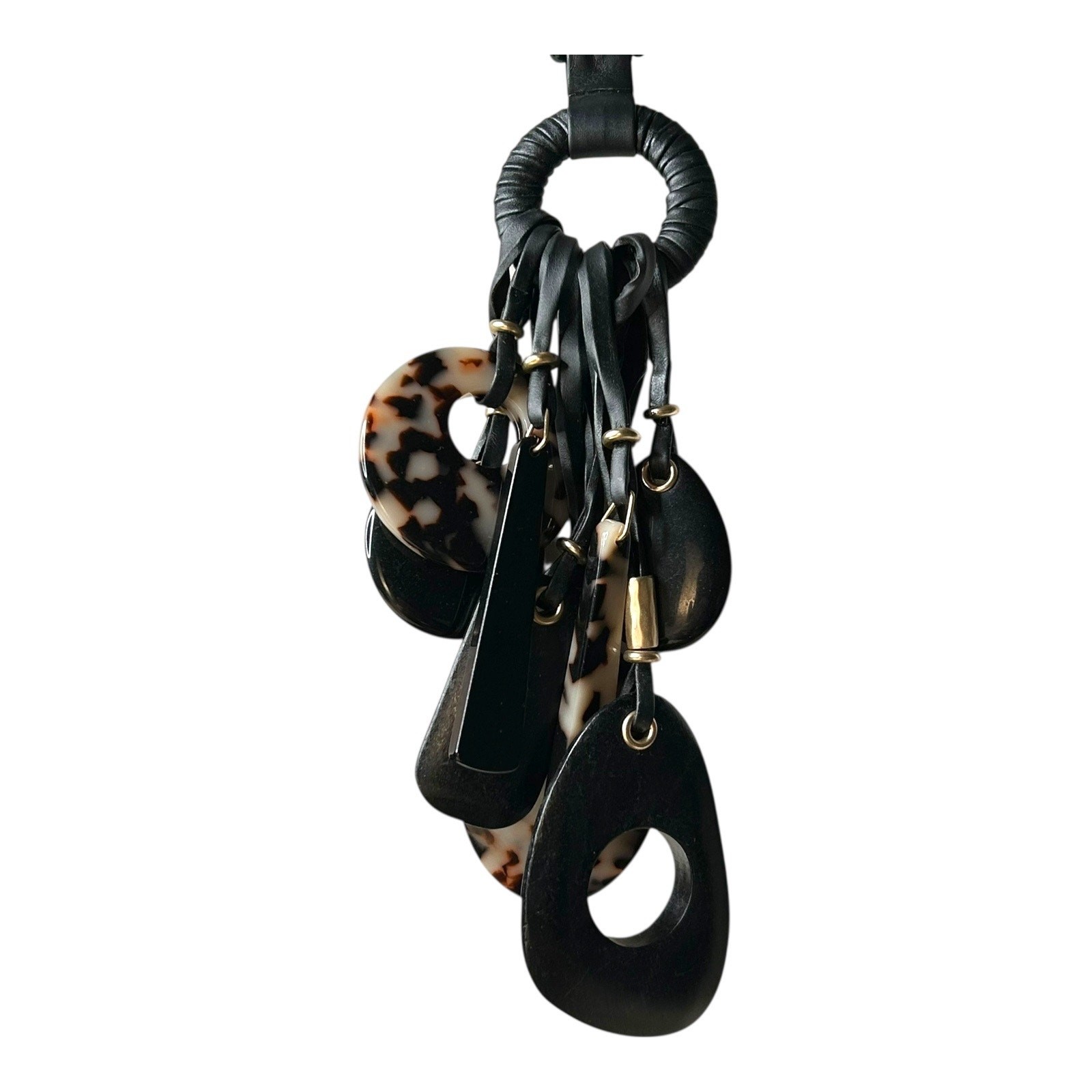 Chicos Black Beaded Large Statement Necklace with… - image 3