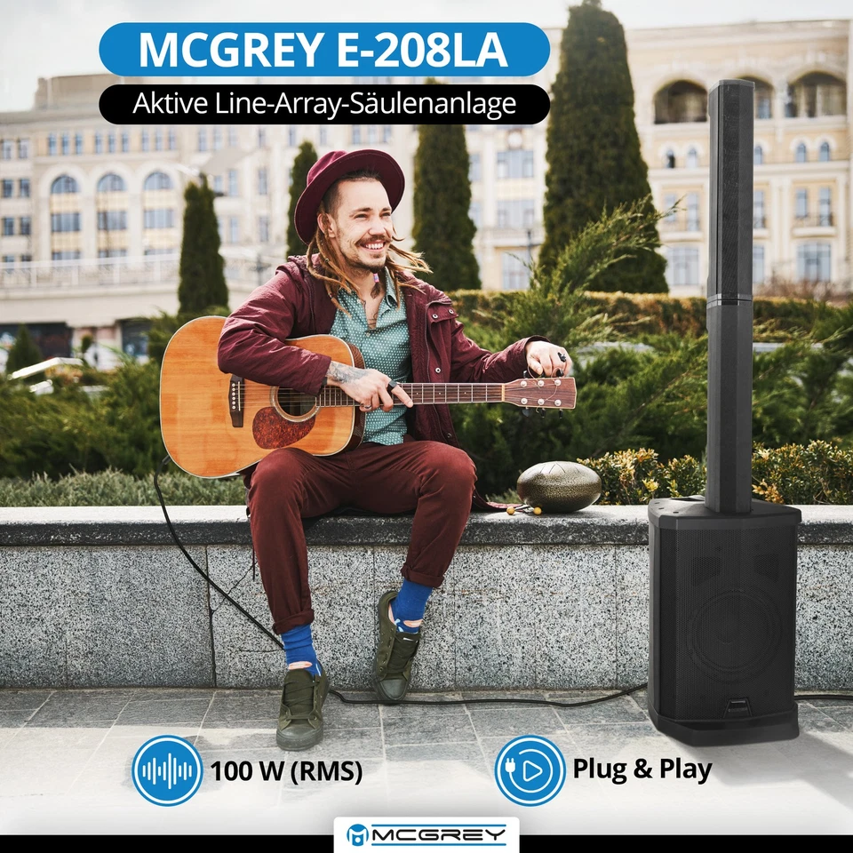 Aktiv E-208LA PA Anlage Säulenanlage Line Array System Lautsprecher Subwoofer DJ - Bild 2 von 4
