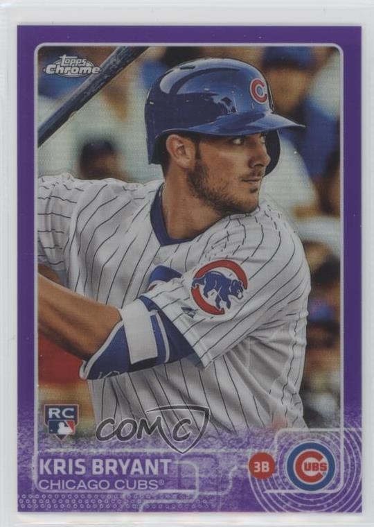 2015 Topps Chrome Purple Refractor 54/250 Kris Bryant #112 03lu