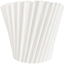 White Biodegradable Paper Straws Eco-Friendly Drinking Straws Bulk Pack of 100